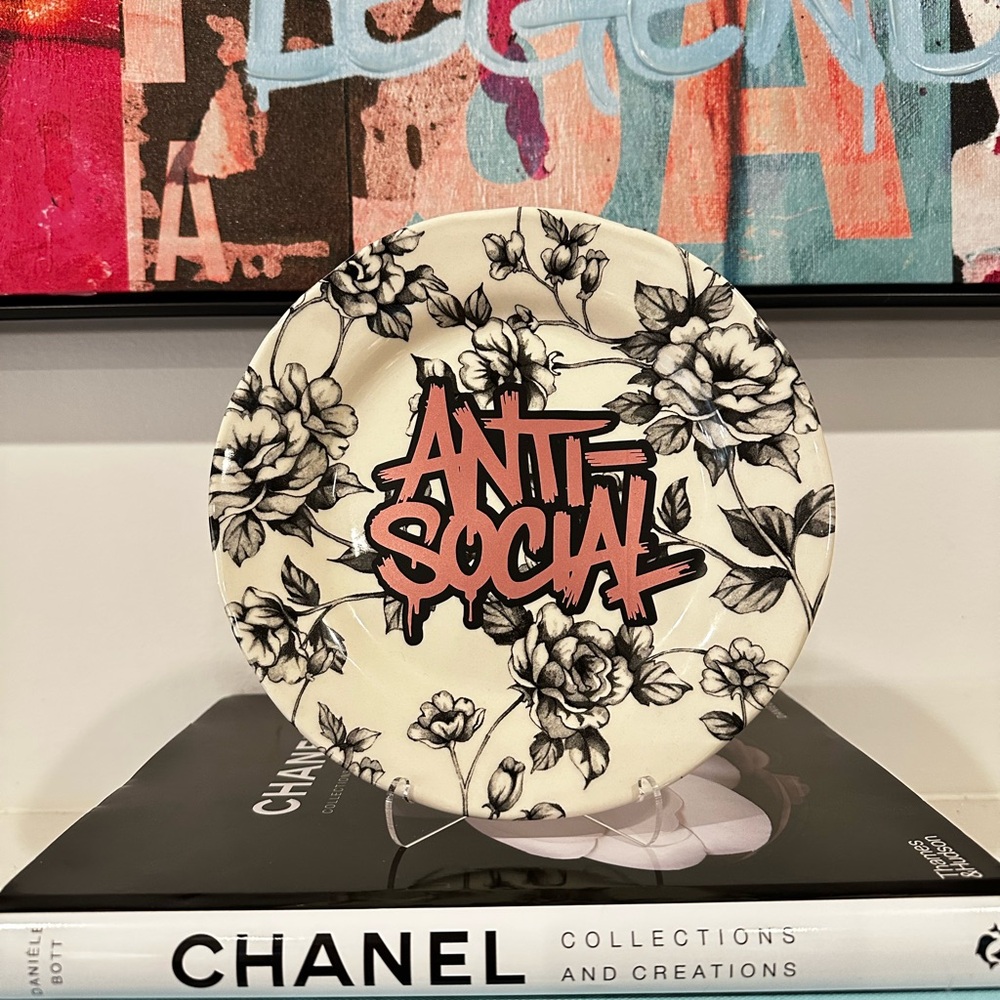 Floral Floral Anti-Social Plate